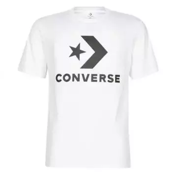 Converse Star Chevron-Kurzarm Shirt Men (UW3M8) wei&szlig;