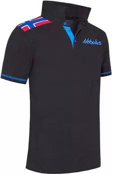 Nebulus Norwegen Poloshirt schwarz-kobalt