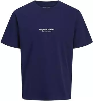 Jack & Jones Vesterbro Kurzarm-T-Shirt (JAC9d9y030000005) dunkelblau/wei&szlig;