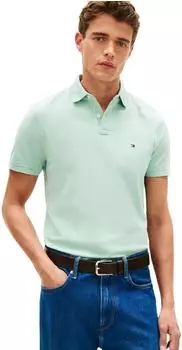 Tommy Hilfiger Essential Regular Fit Flag Embroidery Polo (MW0MW35585) mint