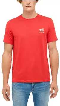 MUSTANG Style Austin T-Shirt mit kleinem Frontprint rot