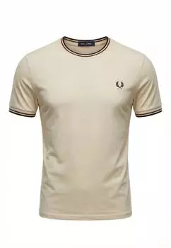 Fred Perry Twin Tipped T-Shirt (M1588) creme/dunkelrot/dunkelgrün