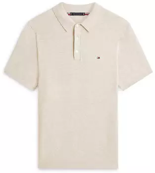 Tommy Hilfiger Essential Regular Fit Flag Embroidery Polo (THSan3m009000002) beigemeliert