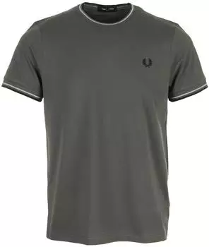 Fred Perry Twin Tipped T-Shirt (M1588V) dunkelgrau/field green/seagrass/black