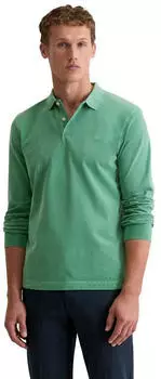 Marc O'Polo Langarm-Poloshirt Jersey Regular (60481309) botanical gr&uuml;n