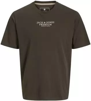 Jack & Jones Bluarchie Kurzarm T-Shirt mit Rundhalsausschnitt (12217167) black olive/wei&szlig;