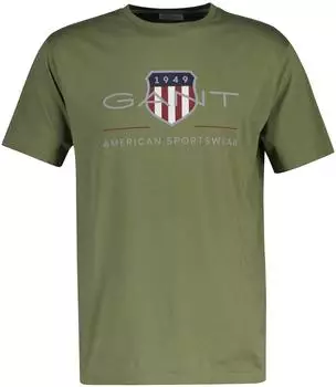 GANT Archive Shield Regular Fit T-Shirt (2003199) dry herb/wei&szlig;