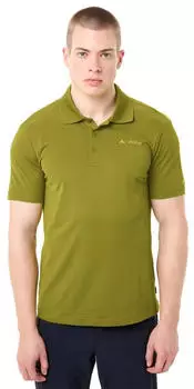 VAUDE Men's Essential Polo Shirt (45844) dark leaf – Synthetisches Material hält auch bei aktiver Nutzung trocken
