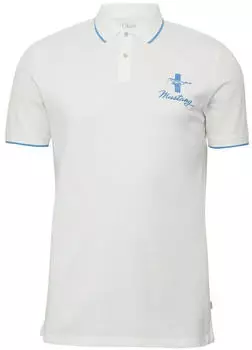 s.Oliver Poloshirt mit Piqu&ecirc;struktur und Logo-Print (2163488) azur/wei&szlig;