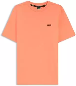 Hugo Boss T-Shirt aus Stretch-Baumwolle mit Logo-Detail Style Tee 50506373 Orange