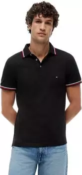 Tommy Hilfiger Organic Cotton Slim Fit Polo (MW0MW37346) schwarz