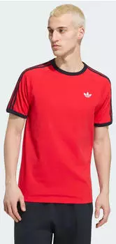 Adidas Essentials 3-Streifen T-Shirt vivid red / black