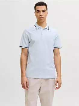 Jack & Jones Epaulos Kurzarm-Polo (12136668) celestial blue