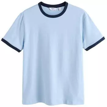 Next Fashion Ringer T-Shirt Slim Fit navy/hellblau