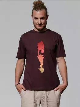 watapparel Mountain Climbing T-Shirt red brown