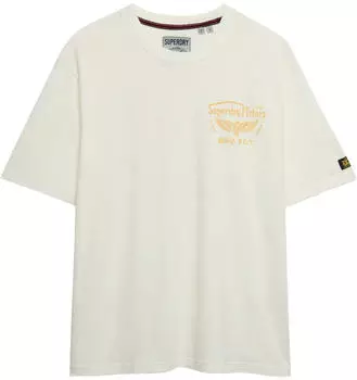 Superdry Heritage Biker Loose Fit Kurzarm-T-Shirt (M1012350A-34C) winter white