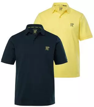 JP 1880 Poloshirt Basic 2er-Pack Piqué (704317) schwarz/gelb
