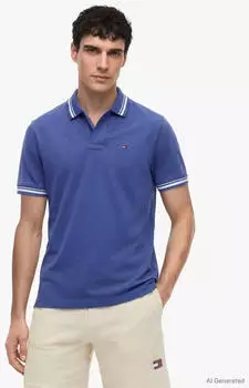 Tommy Hilfiger TJM Regular Tipped Polo Shirt Regular Fit - blue storm