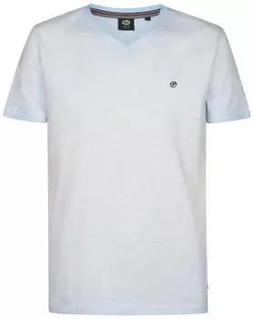 Petrol Industries Shirt mit V-Ausschnitt (M-2060-TSV662) hellblau