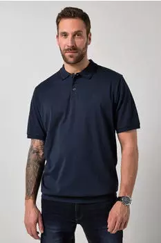 JP 1880 Poloshirt Halbarm Piqué Bauchfit Vintage Look (846260) navy