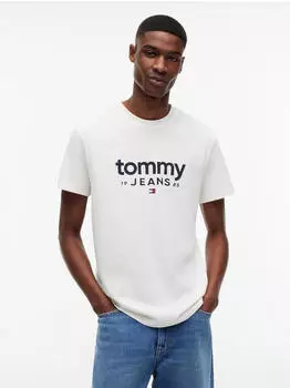 Tommy Hilfiger TJM REG Bills Font SS Tee T-Shirt (DM0DM23376) ancient white