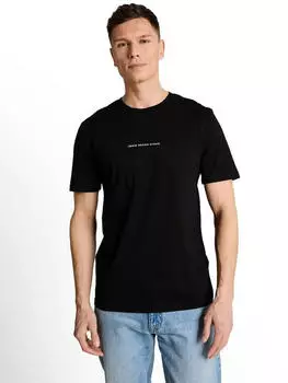 Tom Tailor Denim Basic Rundhals-T-Shirt mit Print Relaxed Fit (87098925) schwarz
