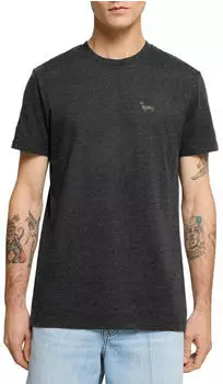 spreadshirt Dackel Stickerei Herren Premium T-Shirt (D332247806P812) anthrazit meliert