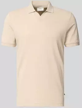 s.Oliver Poloshirt mit Strukturstreifen beige 2178228.8148.