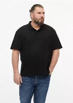 s.Oliver Poloshirt aus Waffelpiqu&eacute; schwarz 2181086.9999.