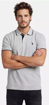U.S. Polo Assn. Polo Mode Nouveau Poloshirt grau-melange-navy