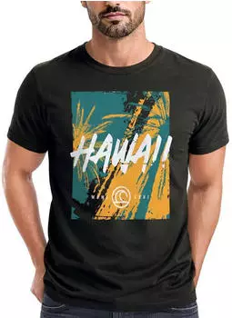 Neverless Hawaii Surfing Palms Print T-Shirt (21337) natur