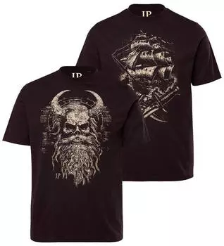 JP 1880 T-Shirt Kurzarm Print (838320) schwarz