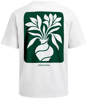 Neverless Florida Flowers Oversized Relaxed Fit T-Shirt (462943) weiß