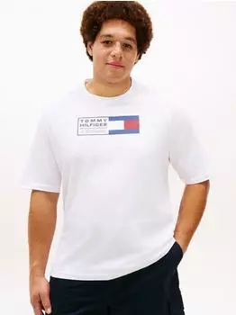 Tommy Hilfiger BT-Tommy Embro Flag T-Shirt (MW0MW44054) wei&szlig;