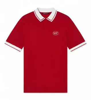 Emporio Armani Regular Fit Poloshirt mit Logo-Print (7M001538) haute red