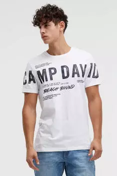 Camp David T-Shirt marine/wei&szlig;