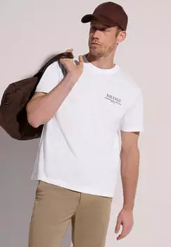 Street One T-Shirt mit Rundhalsausschnitt (D32517125936XL) hellbraun/wei&szlig;