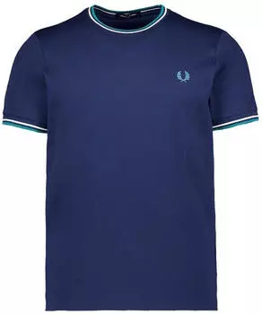 Fred Perry Twin Tipped T-Shirt (M1588V) tennis blue/snow white/deep mint