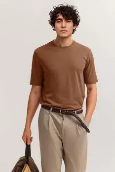 Bugatti T-Shirt Slim Fit Rundhals (15040E 8350) hazel