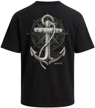 Neverless Backprint T-Shirt schwarz