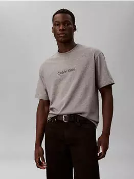 Calvin Klein SS 30S WHSL CK NYC Graphic Tee Kurzarm-T-Shirt (LV14RE831G) medium grau heather