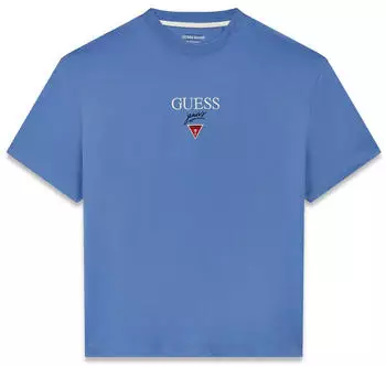 Guess Baker Logo Kurzarm-T-Shirt (M6RI45K8HM0) blue note