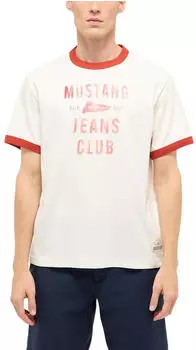 MUSTANG Akron Kurzarmshirt sanftes weiß
