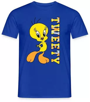 spreadshirt Looney Tunes Tweety Camouflage T-Shirt (D180918935P6-53522-app950-size3) dunkelblau