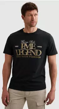 PME Legend Short Sleeve R-Neck Big Print T-Shirt carbon