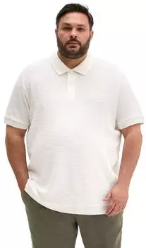 Marc O'Polo Polo Shirt aus weichem Boucl&eacute;-Jersey (47463720) silky white