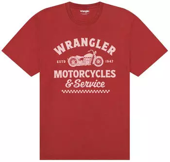 Wrangler Americana Tee Regular Fit T-Shirt (D7621) ruby wine