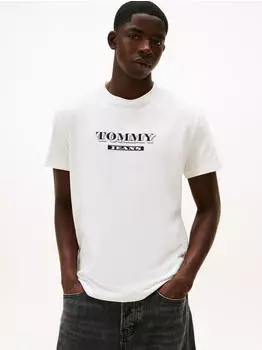 Tommy Hilfiger TJM REG Bills Font SS Tee T-Shirt (DM0DM22322) ecru/schwarz