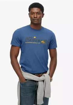 Superdry Outdoor Scene Relaxed Fit Kurzarm-T-Shirt (M1012327A) jeans blue marl