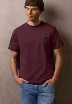 Street One Cosy Slub T-Shirt dunkelrot